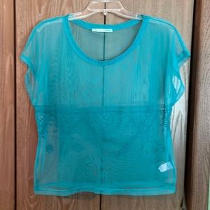 GUC Maurices teal mesh top
